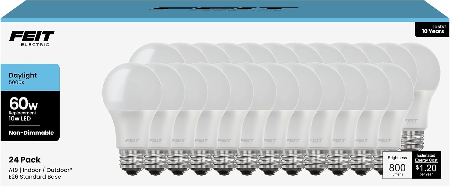 Feit Electric A19 LED 24-Pack