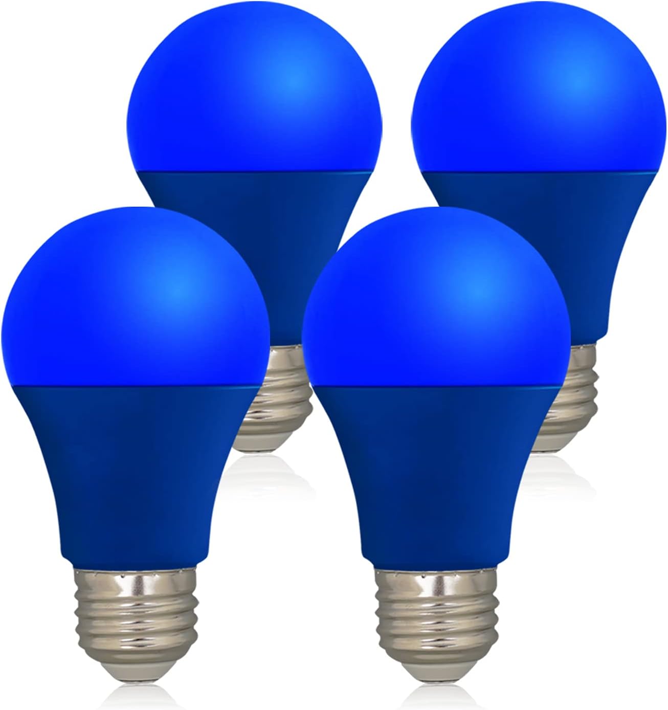 blue A19 LED bulbs 4-pack