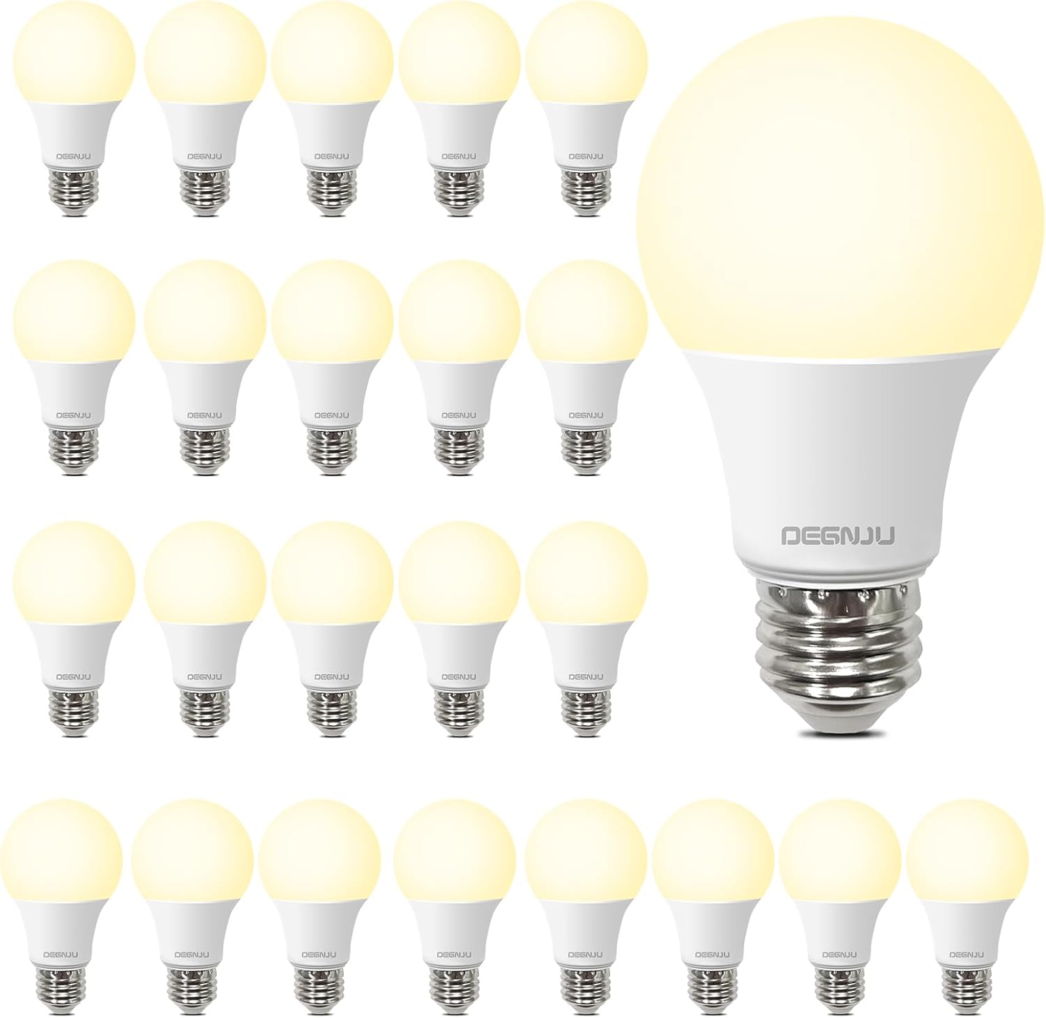 DEGNJU A19 LED Bulbs 24-Pack