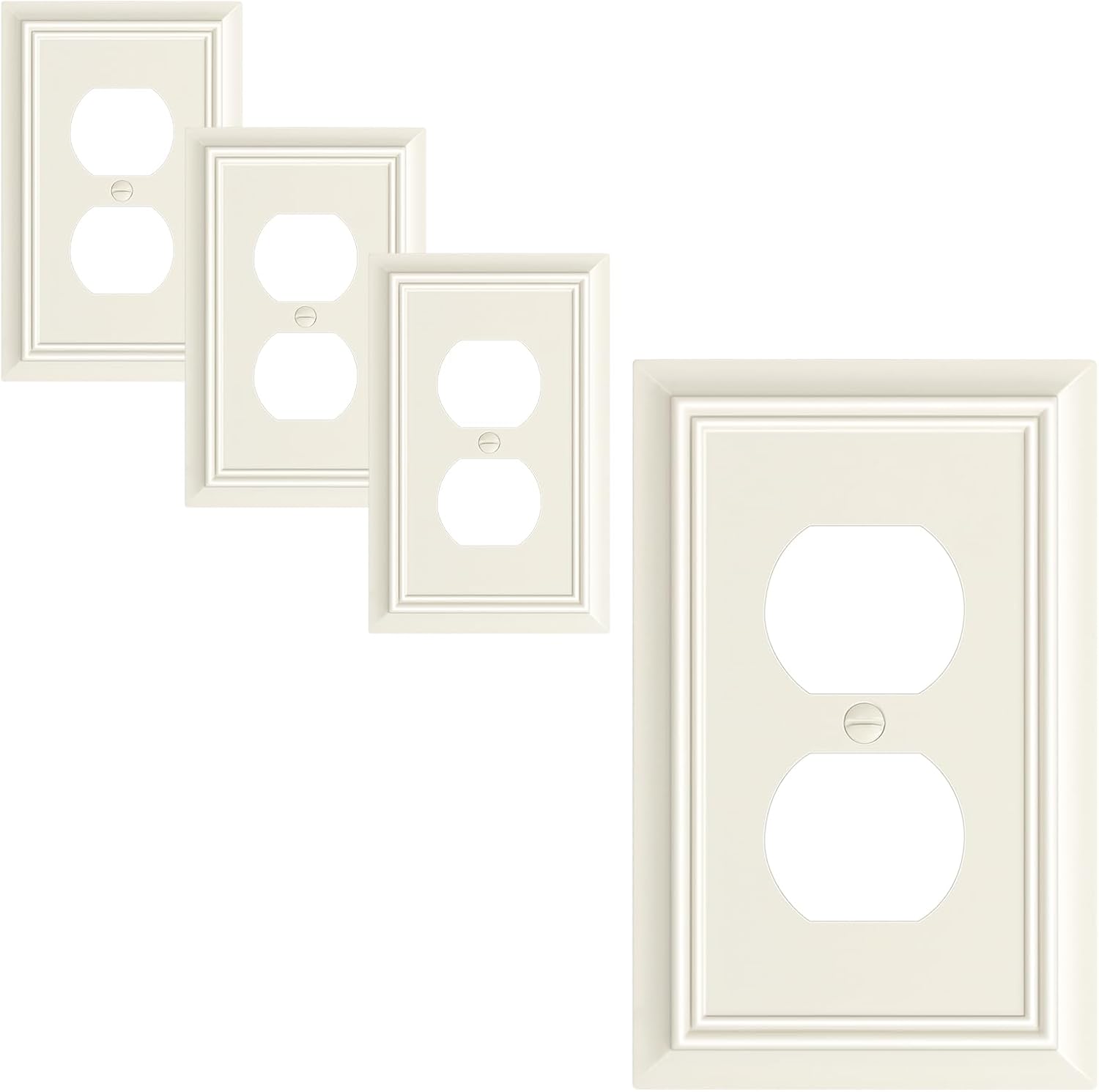 Cream Decorative Duplex Wall Plate